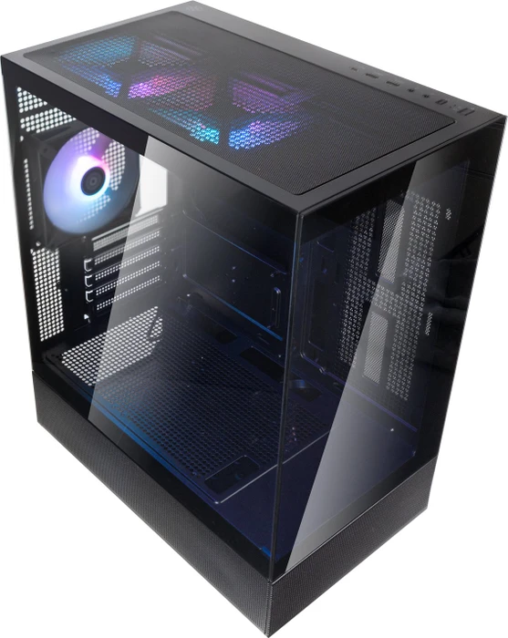 SilverStone Lucid 04, schwarz, Glasfenster
