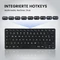 Perixx Periboard-416 Mini Keyboard, schwarz, LEDs weiß, USB & USB-C, DE Vorschaubild