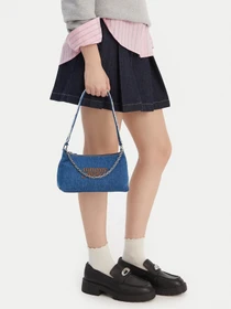 Tommy Hilfiger Denim mit aufgesticktem Logo Schultertasche mid denim