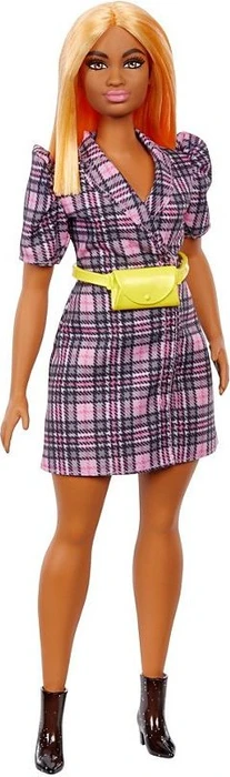 Mattel Barbie - Fashionistas Barbie Puppe im Puff-Ärmel Blazer Kleid Curvy