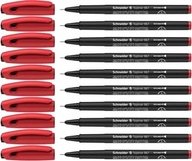 Schneider Topliner 967 Fineliner rot, 10er-Pack