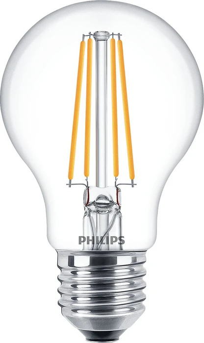 Philips Classic LED Birne ND E27 7-60W/827 A60 CL, 3 Stück