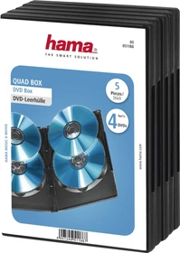 Hama DVD-Hülle für 4 Discs, schwarz, 5 Stück