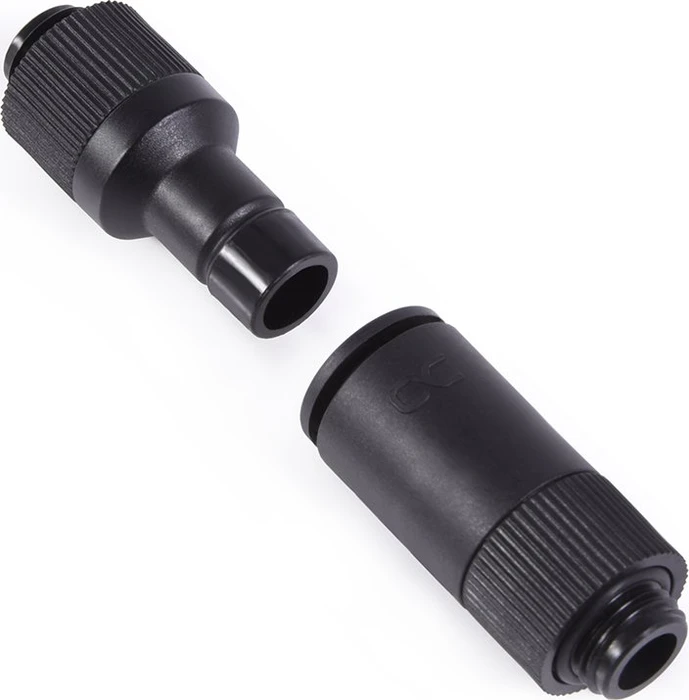 Alphacool ES Schnellverschluss Kupplung Set PushIn Industry Version, 2x G1/4" AG/AG, schwarz