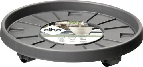 Elho Universal Planttaxi Blumentopfuntersetzer mit Rollen rund 30cm anthrazit
