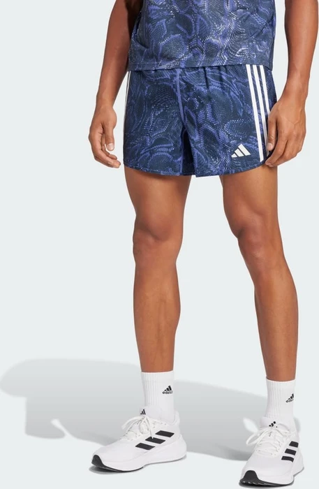 adidas Own the Run Excite Allover Print Aeroready Shorts Laufhose kurz semi cobalt blue (Herren)