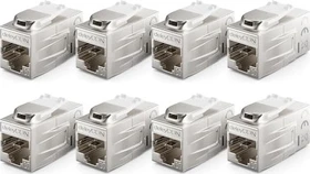 deleyCON Keystone Modul RJ-45 Modularkupplung, Cat7, 8er-Pack