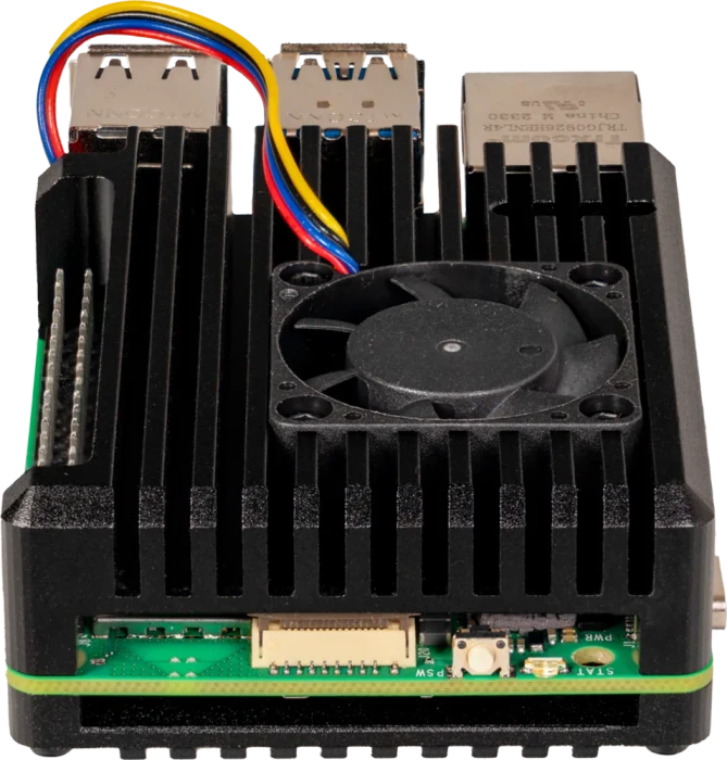 Joy-iT Aluminiumgehäuse für Raspberry Pi 5, schwarz