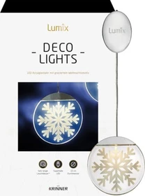 Krinner Lumix Deco Lights Schneeflocke Fensterbild LED warmweiß