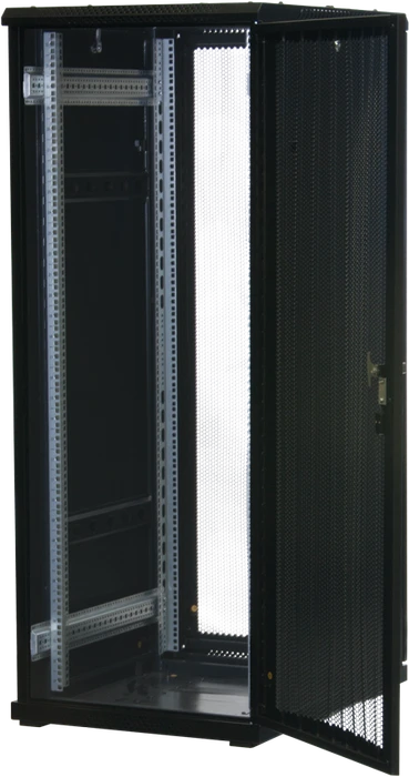 Rockstable 19" Serverschrank 32HE, Gitternetztür, IP2X, schwarz, 800mm tief