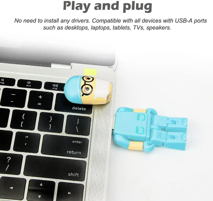 Diverse USB-Sticks Cartoon Arzt mit Mundschutz 8GB blau, USB-A, USB 2.0
