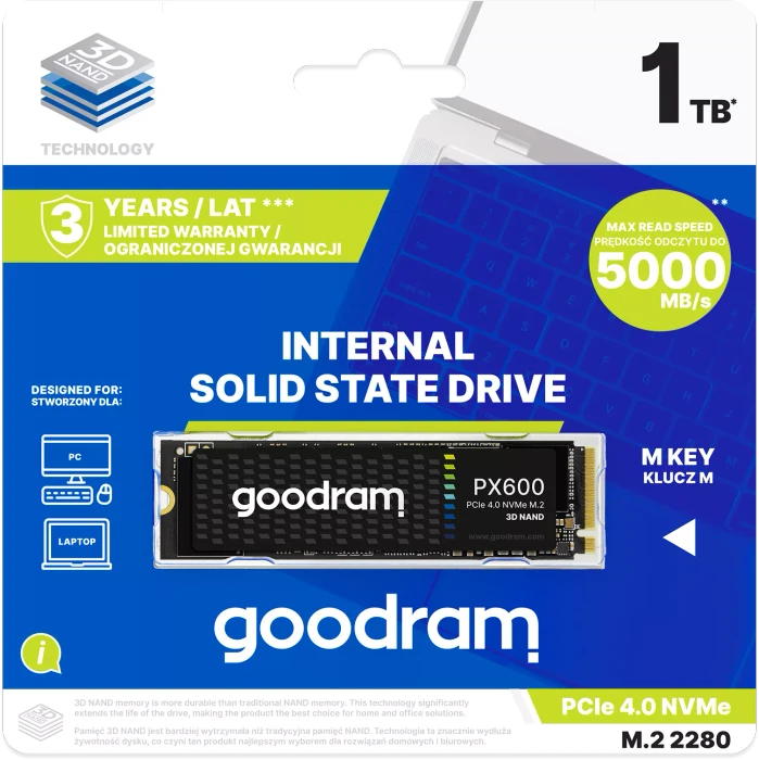 goodram PX600 1TB, M.2 2280 / M-Key / PCIe 4.0 x4