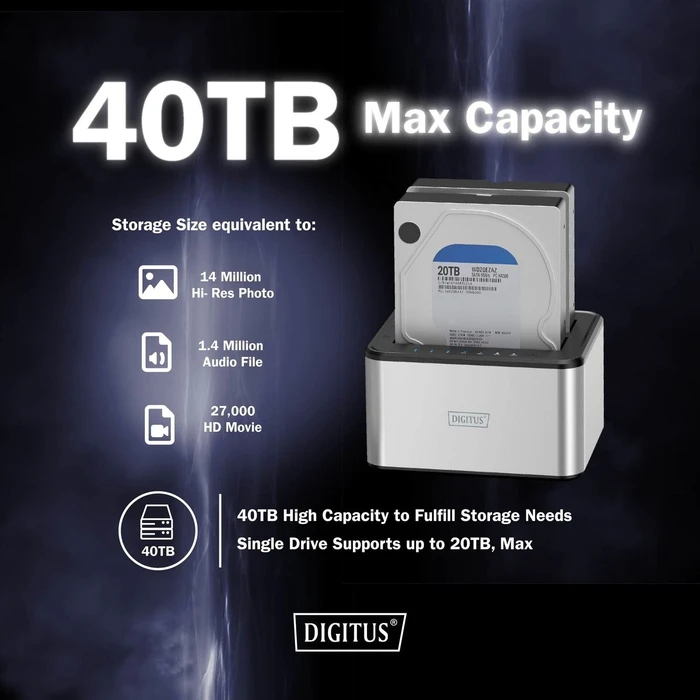 Digitus USB 3.0 Duale SATA HDD Dockingstation 2.5"/3.5", USB-B 3.0 [Buchse]