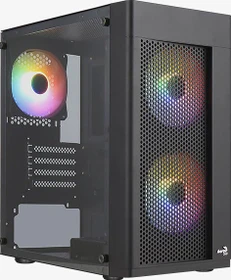 AeroCool Hexform, inkl. 3x Lüfter, Lüfter LED RGB, Glasfenster (ACCS-PV38033.11 / Hexform-G-BK-v2)