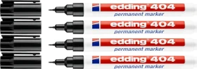 edding 404 Permanentmarker schwarz, 4er-Pack