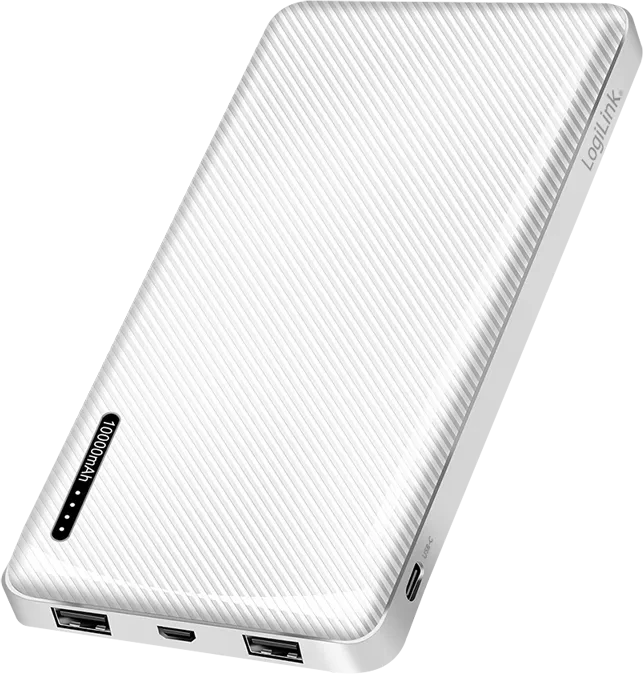 LogiLink Powerbank 10000mAh 2x USB-A 1x USB-C weiß
