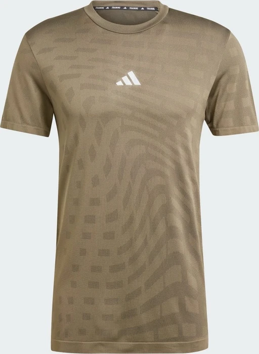 adidas Gym+ Training Seamless Funktionsshirt kurzarm olive strata/shadow olive (Herren)