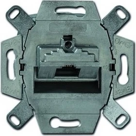 Busch-Jaeger Anschlussdosen-Einsatz UAE Cat 6a RJ45 8(8)-Stecker Ausführung: geneigt 1-fach silber