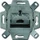 Busch-Jaeger Anschlussdosen-Einsatz UAE Cat 6a RJ45 8(8)-Stecker Ausführung: geneigt 1-fach silber (2CKA000230A0409)