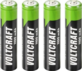 Voltcraft Accu Rechargeable Micro AAA NiMH 1100mAh, 4er-Pack