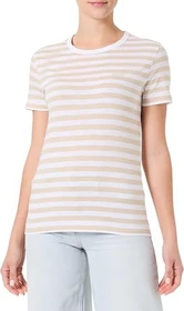 Hugo Boss Striped T-Shirt kurzarm weiß/beige (Damen)
