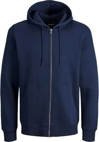 Jack & Jones Einfarbig Zip Hoodie navy (Herren)