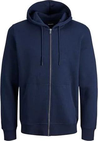 Jack & Jones Einfarbig Zip Hoodie navy (Herren)