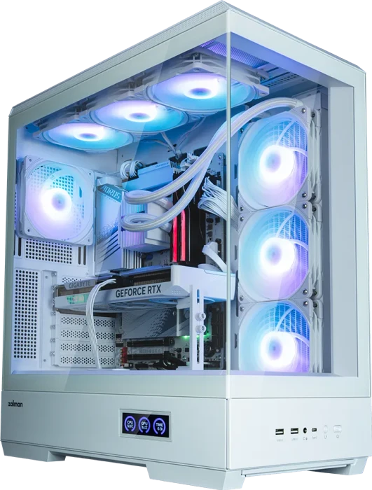Zalman P50 DS White, Glasfenster