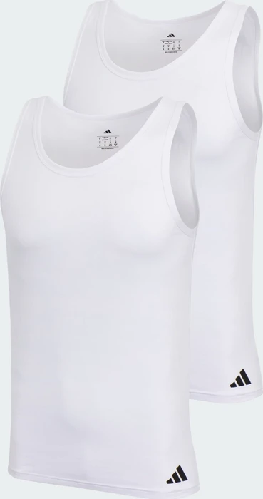 adidas Active Flex Tanktop Unterhemd, 2 Stück Shirt ärmellos weiß (Herren)