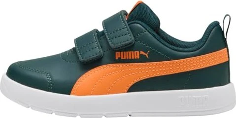 Puma Courtflex V3 green terrain/orange glo/puma white (Junior)