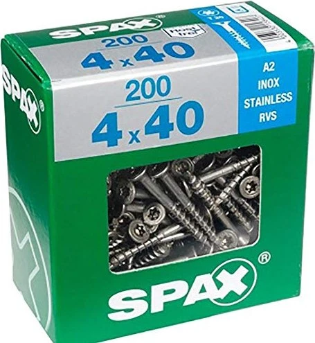 Spax Edelstahl rostfrei A2 4CUT T-STAR plus T20 Universalschraube, 4.5x60mm, 150 Stück