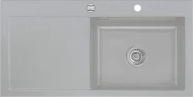 systemceram Mera 100 SL F Einbau Becken rechts mit Ablauffernbedienung titan