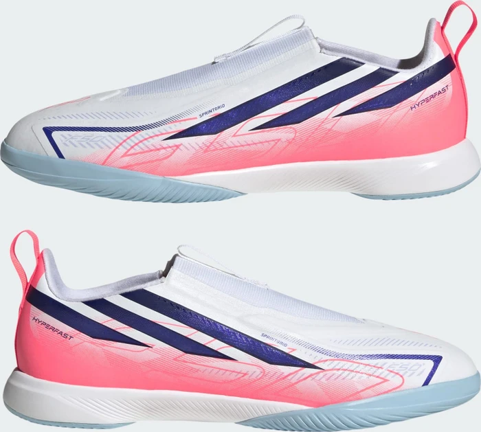 adidas F50 Hyperfast League Laceless IN cloud white/solar purple/solar turbo (Junior)