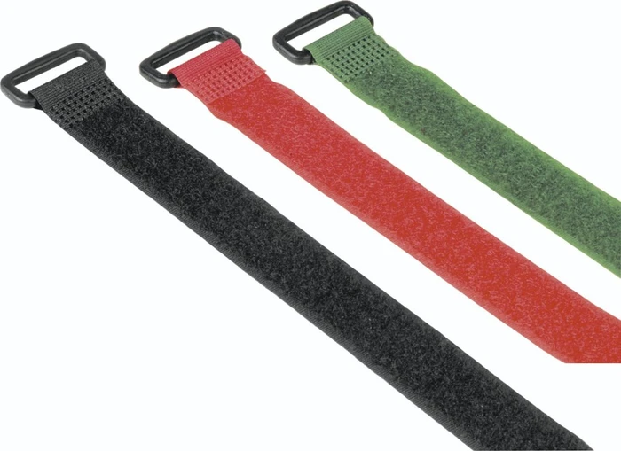Hama Klett-Kabelbinder mit Schnalle, 20mm, 250mm, farbig sortiert, 9 Stück