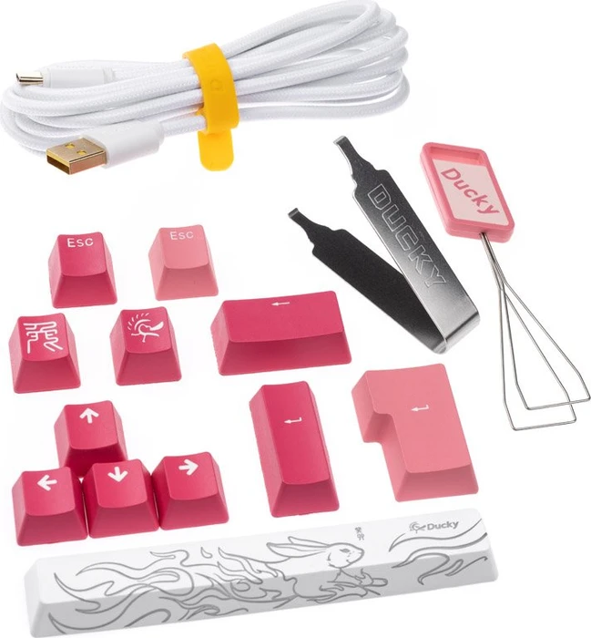Ducky One 3, Gossamer Pink, MX BLUE, USB, DE