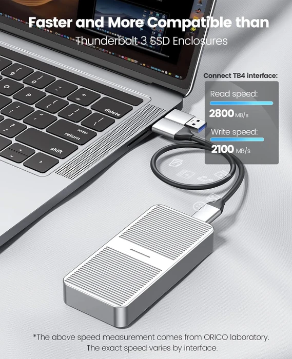 Orico M224C3-U4, Moon Silver, USB4