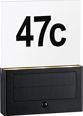 Paulmann Solar Hausnummernleuchte Neda 1W grau