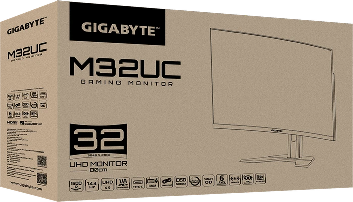 GIGABYTE M32UC, 31.5"