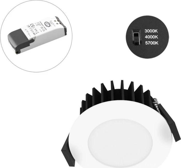 EVN Lichttechnik Solido LED Decken-Einbauleuchte 10W weiß (L54N100125)