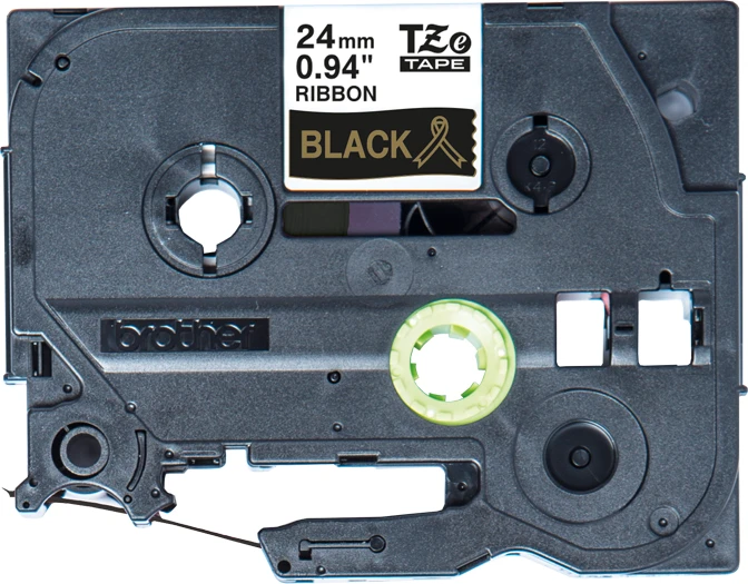 Brother TZe-R354 Beschriftungsband, 24mm, gold/schwarz
