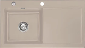 systemceram Mera 90 F Einbau Becken links mit Ablauffernbedienung fango