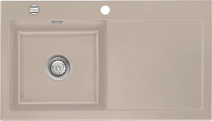 systemceram Mera 90 F Einbau Becken links mit Ablauffernbedienung fango