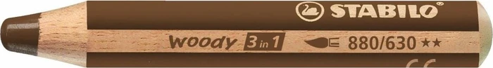 STABILO Woody 3in1 Wachsmalstift braun