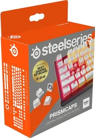 SteelSeries PrismCaps Universal Keycaps, Kunststoff (PBT) Double-Shot, weiß, 105 Tasten, ISO-DE