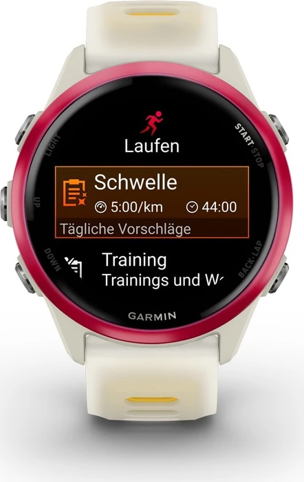 Garmin Forerunner 570 42mm raspberry aluminium/translucent bone/mango