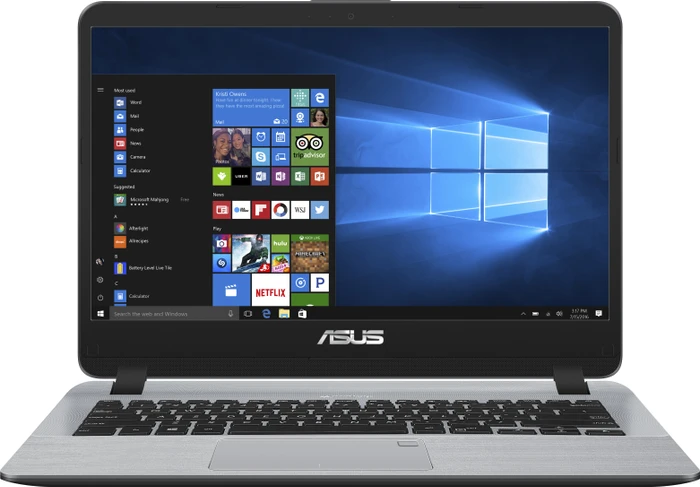 ASUS VivoBook F407UA-EB560T, Star Grey, Core i5-8265U, 8GB RAM, 256GB SSD, DE
