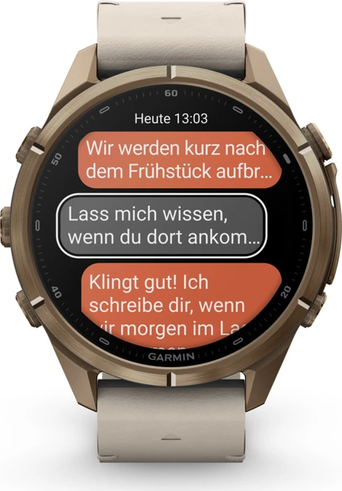 Garmin Fenix 9 Pro inReach 43mm autumn gold titanium/bone leather