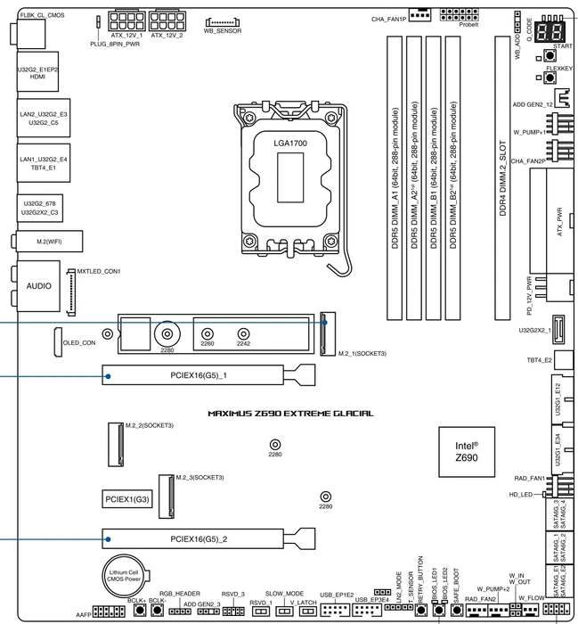 ASUS ROG Maximus Z690 Extreme Glacial (Intel 1700)