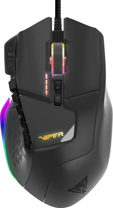 Patriot Viper V570 RGB Blackout Edition Laser Gaming Mouse, USB