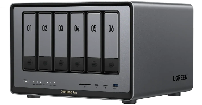 Ugreen NASync DXP6800 Pro 8TB, 8GB RAM, 2x RJ-45 10GBase-T, 2x Thunderbolt 4 / USB4